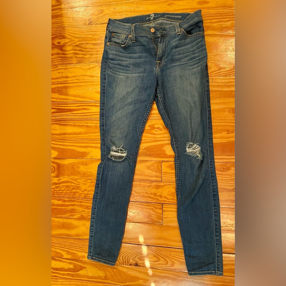 7 for All Mankind Gwenevere Skinny Jean distressed denim